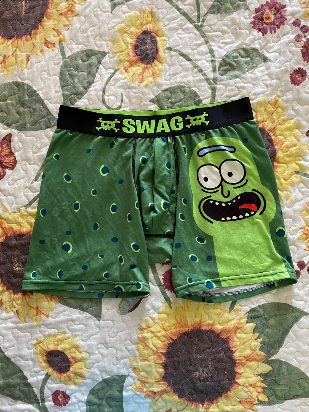 SWAG Pickle Rick Print Men's Boxer Briefs